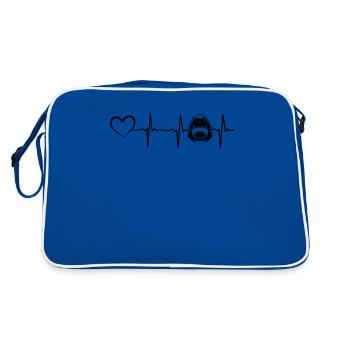 Grand requin blanc Heartbeat Sharkfish Shark - Sac Retro - bleu/blanc - Dos