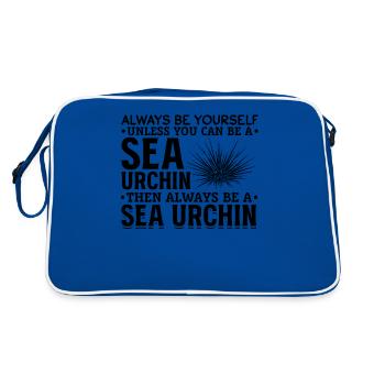 Sea urchins Always be yourself, unless you - Retro Bag - blue/white - Back