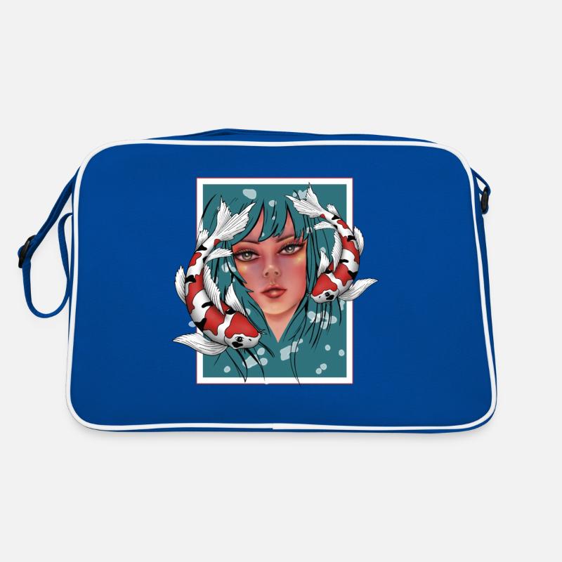 Mädchen mit Koi Retro Tasche