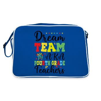 Dream Team Aka Fourth Grade Teachers - Retro Bag - blue/white - Back