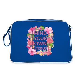 Faites Attention À Votre Propre Utérus - Sac Retro - bleu/blanc - Dos