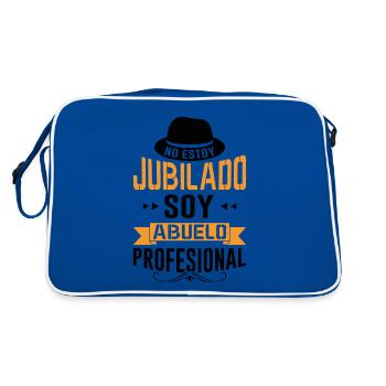 Papi Retraité Je Suis Un Grand-père Professionnel - Sac Retro - bleu/blanc - Dos