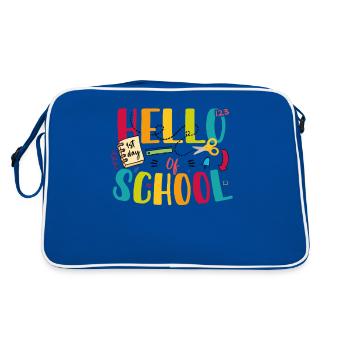 Bonjour Premier Jour D'école - Sac Retro - bleu/blanc - Dos