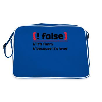 Programmer Programming Software Coding Encoder - Retro Bag - blue/white - Back