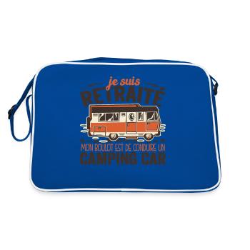 Je Suis Un Retraité Avec Un Camping Car - Sac Retro - bleu/blanc - Dos