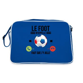 Le Foot M'appelle Faut Que J'y Aille - Sac Retro - bleu/blanc - Dos