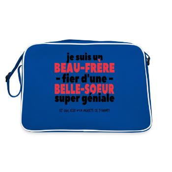 Je Suis Un Beau-père Fier D'une Belle Soeur - Sac Retro - bleu/blanc - Dos