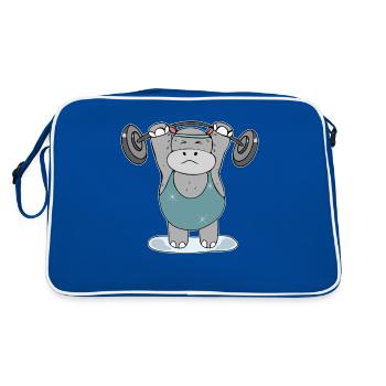 Fat Hippopotamus Krafsport Fitness - Sac Retro - bleu/blanc - Dos