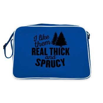 Je les aime vraiment épais et épicéa rétro - Sac Retro - bleu/blanc - Dos