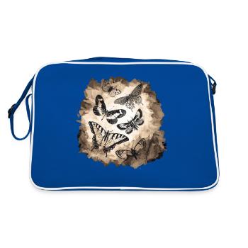 Papillons insecte cadeau - Sac Retro - bleu/blanc - Dos