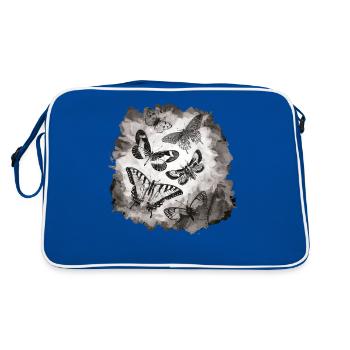 Insectes papillons - Sac Retro - bleu/blanc - Dos