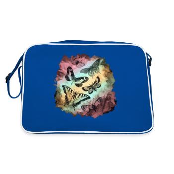 Papillons colorés Soft Grunge - Sac Retro - bleu/blanc - Dos