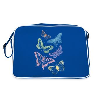 Papillons colorés - Sac Retro - bleu/blanc - Dos