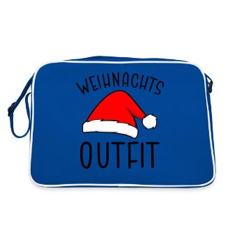 Viehnachts Outfit - Retro Tasche - Blau/Weiß - Hinten