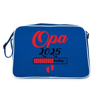 Opa 2025 - Retro Tasche - Blau/Weiß - Hinten