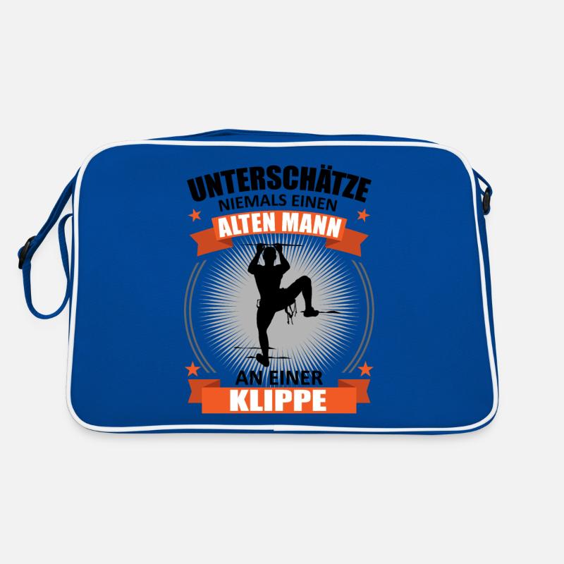 Bergsteiger Alter Mann Spruch Klettern Geschenk Retro Tasche