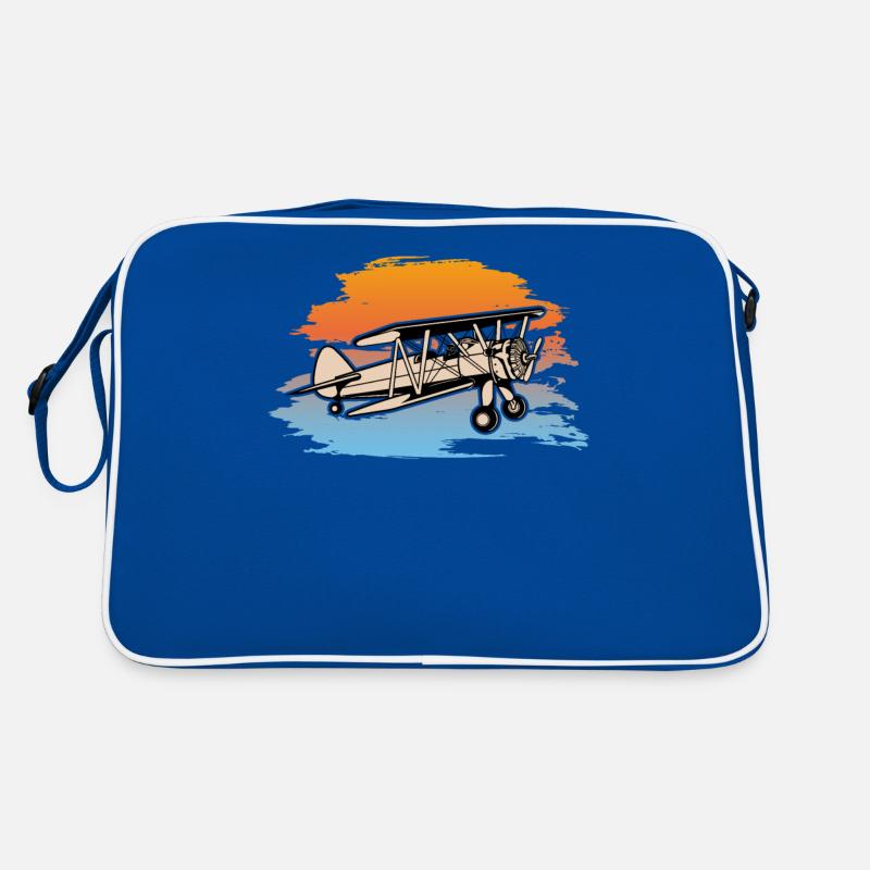 Biplane Airplane Pilot Flight Instructor Gift Retro Bag