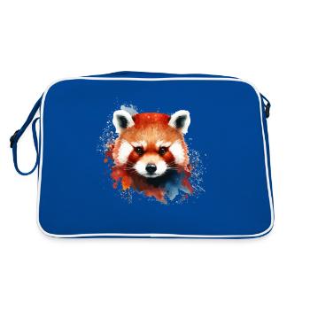 Cute red panda colorful for red panda lovers - Retro Bag - blue/white - Back