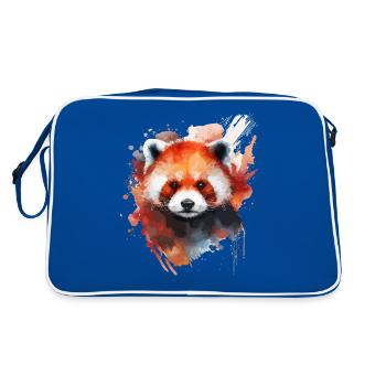 Cute red panda colorful for red panda lovers - Retro Bag - blue/white - Back