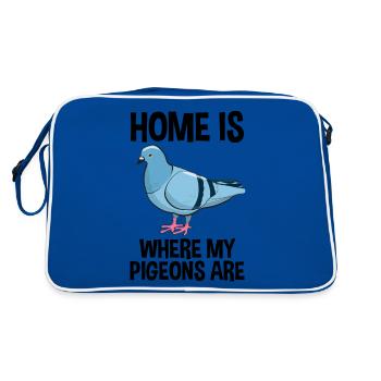 Pigeon Pigeon Lovers Citation Cadeau - Sac Retro - bleu/blanc - Dos