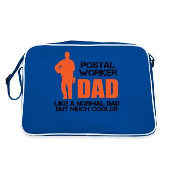 Postworker Papa Courier Postman Gift - Sac Retro - bleu/blanc - Dos