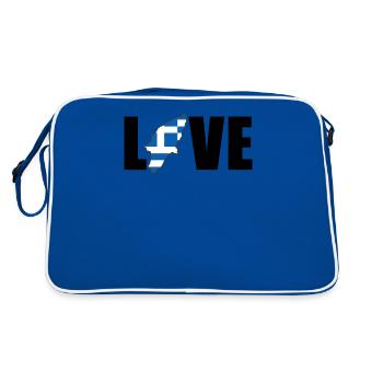 Rhodes Carte Île grecque Cadeau de Noël - Sac Retro - bleu/blanc - Dos