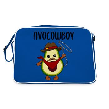 Avocat Cowboy Cadeau de fruits légumes drôles - Sac Retro - bleu/blanc - Dos