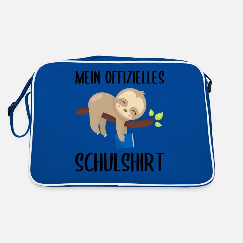 Faultier Schulshirt Schulbeginn Schule Geschenk Retro Tasche