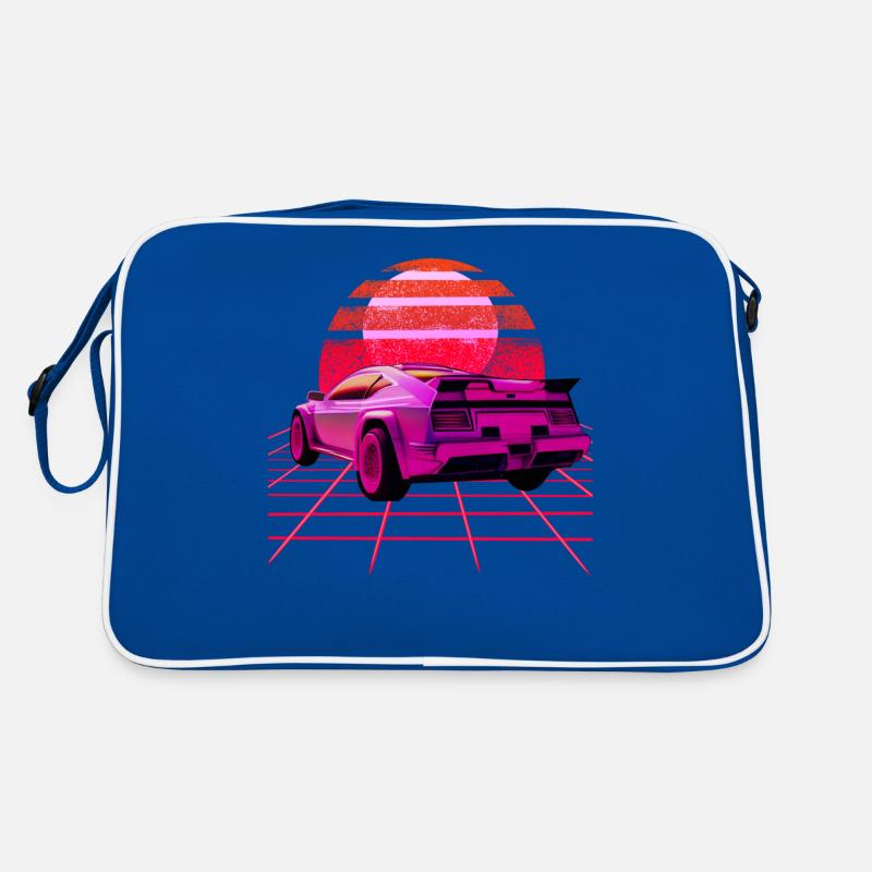 Retro Wave super Car Sunset Retro Tasche