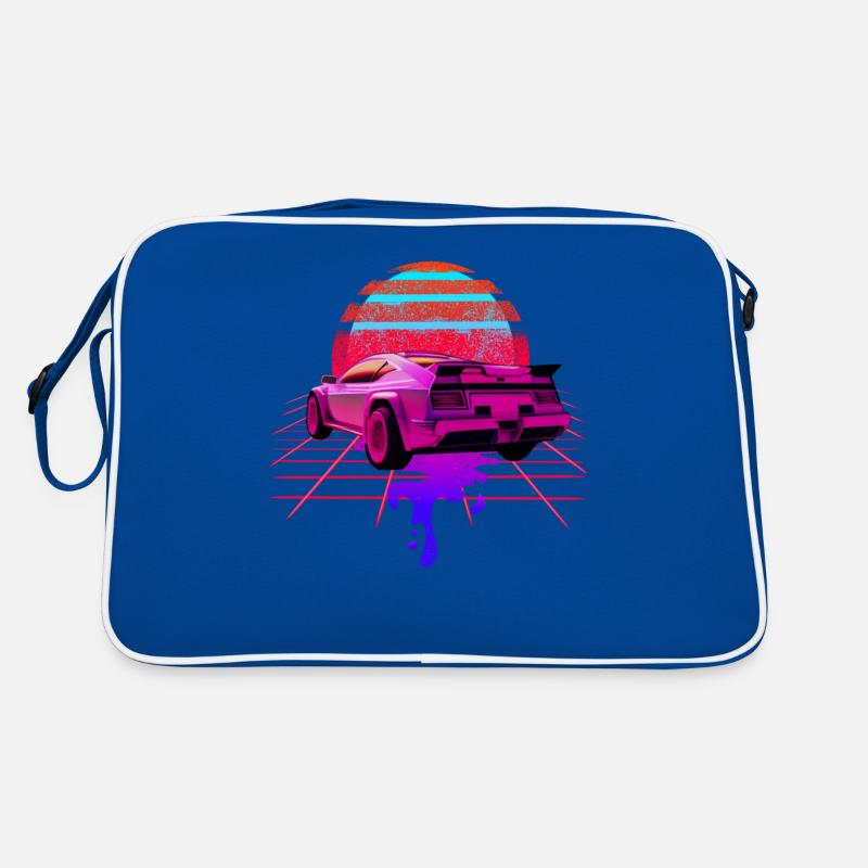 Retro Wave Auto 80s Skyline Vaporwave Retro Tasche