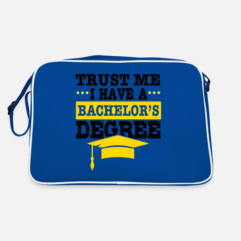 Bachelor Abschluss Uni Feier Absolvent Absolviert Retro Tasche