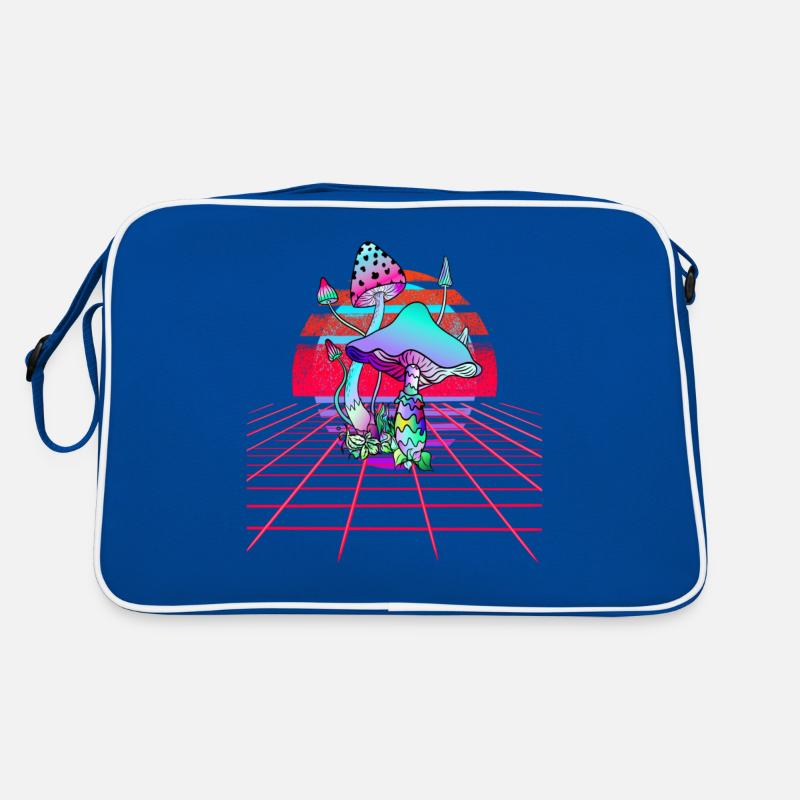 Psychedelische Pilze - Retro Wave Sunset Retro Tasche