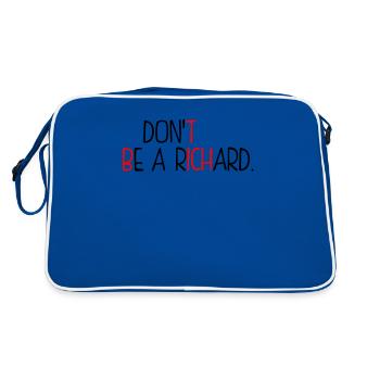 Ne sois pas un Richard - Sac Retro - bleu/blanc - Dos