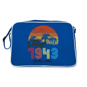 Vintage unique copy 1943 Limited edition - Retro Bag - blue/white - Back