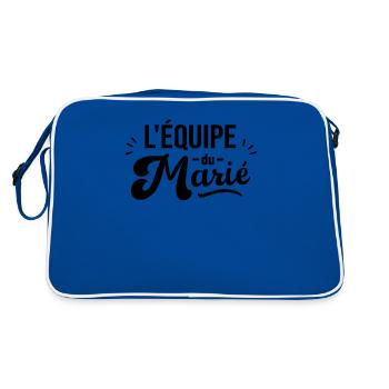 Équipe Du Marié Enterrement De Vie De Jeune Garçon - Sac Retro - bleu/blanc - Dos