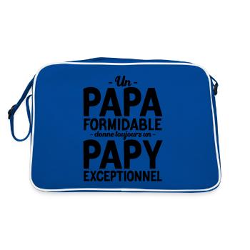 Papa formidable, papy exceptionnel - Sac Retro - bleu/blanc - Dos