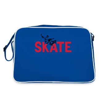 Men's Skate T-shirt - Retro Bag - blue/white - Back
