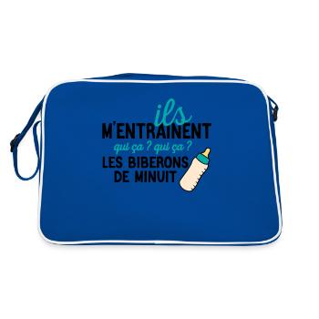 Les Joies du Biberon de Minuit - Sac Retro - bleu/blanc - Dos