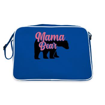 "Mama Bear" for women - Retro Bag - blue/white - Back