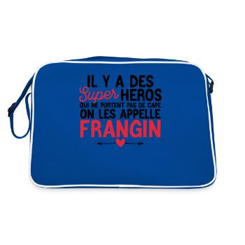 Frangin super héros - Sac Retro - bleu/blanc - Dos