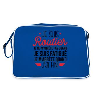 Je Suis Routier - Sac Retro - bleu/blanc - Dos