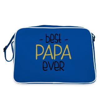 Meilleur papa ooit - Sac Retro - bleu/blanc - Dos