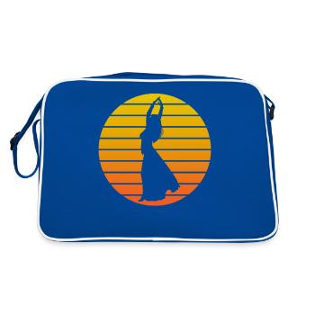 Danseuse du ventre élégante - Sac Retro - bleu/blanc - Dos