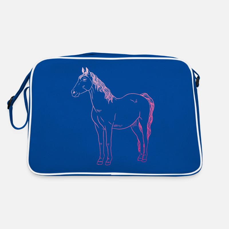 Pferde Design Geschenk Retro Tasche