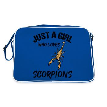 Fille aime les Scorpions Animal Passion cadeau - Sac Retro - bleu/blanc - Dos