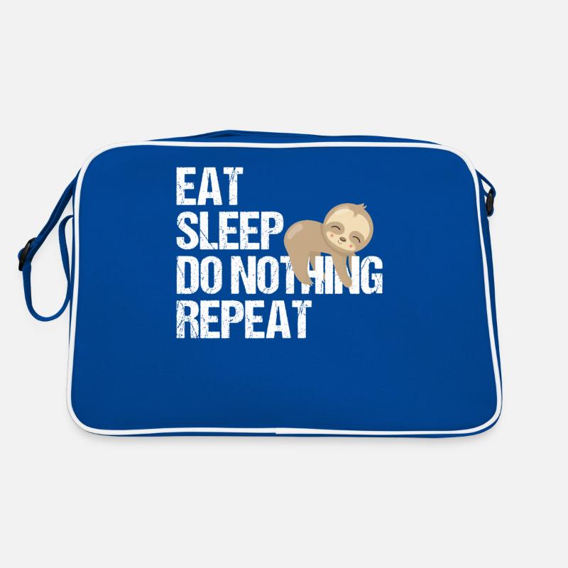 Faulbär Einschlafen Ausschlafen Humor Geschenk Retro Tasche