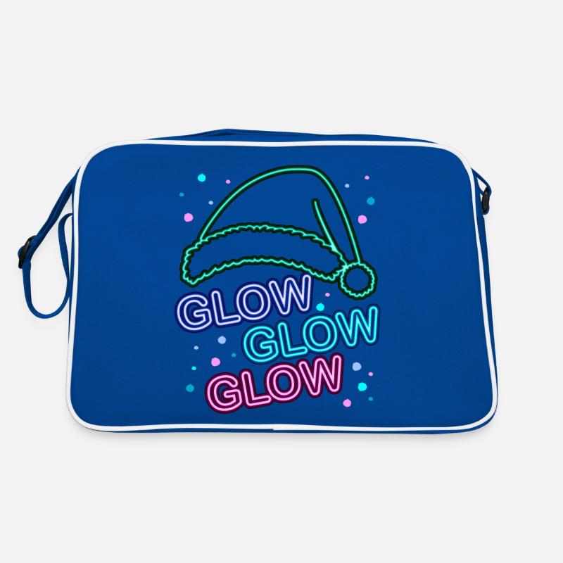Glow Glow Glow Glowing Santa Hat Retro Bag