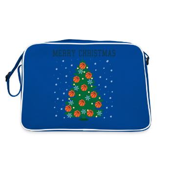 Merry Bball Xmas Tree for Sports Fans - Retro Bag - blue/white - Back