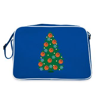 Basketball Christmas Tree Basket Hunter Fest - Retro Bag - blue/white - Back