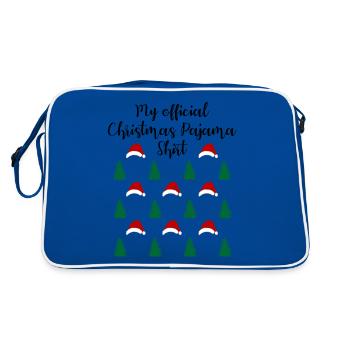 Forest Christmas with Hats Official Sleep Shirt - Retro Bag - blue/white - Back
